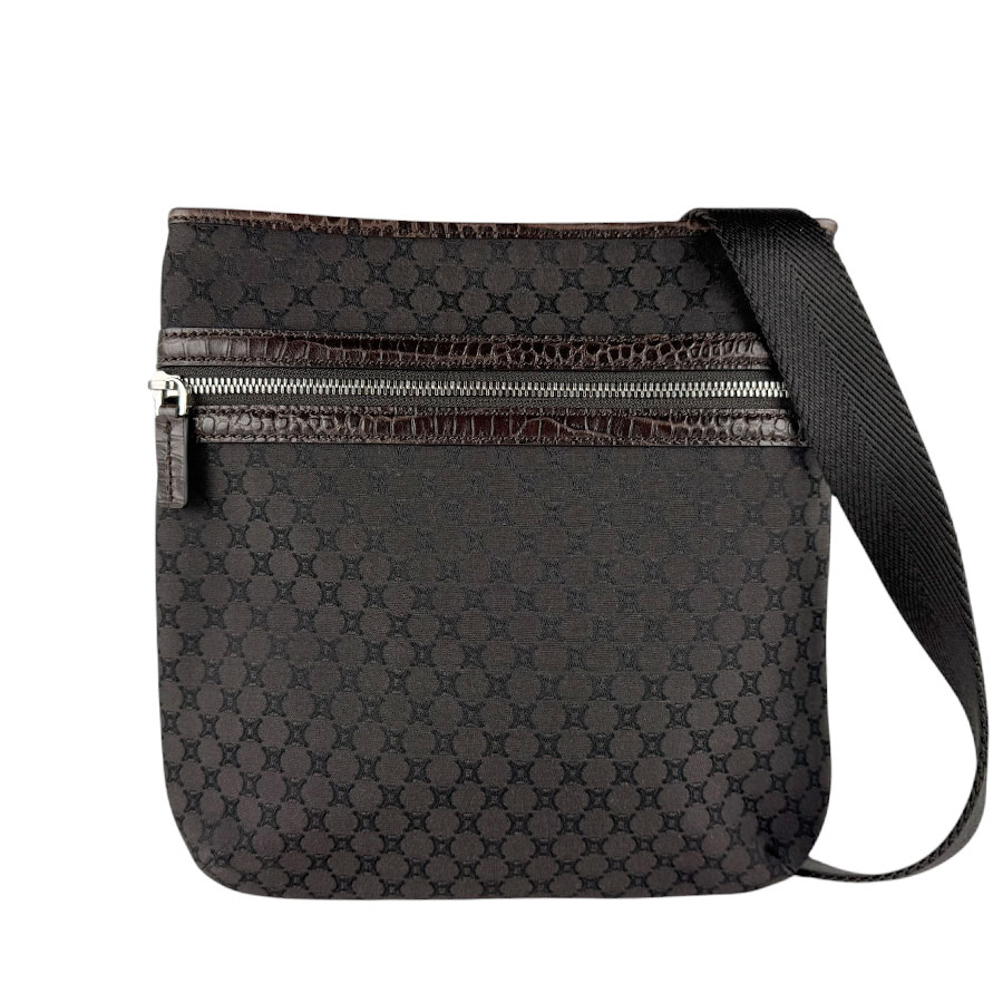 セリーヌ CELINE 斜め掛けショルダーバッグ キャンバス ブラウン レディース z9566
