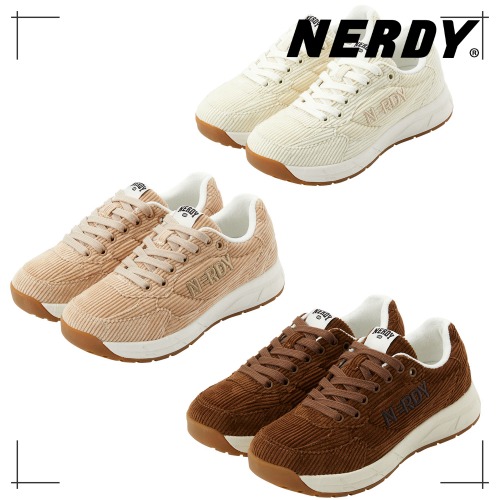 NDY コージ コーデュロイ スニーカー BROWN/IVORY/BEIGE