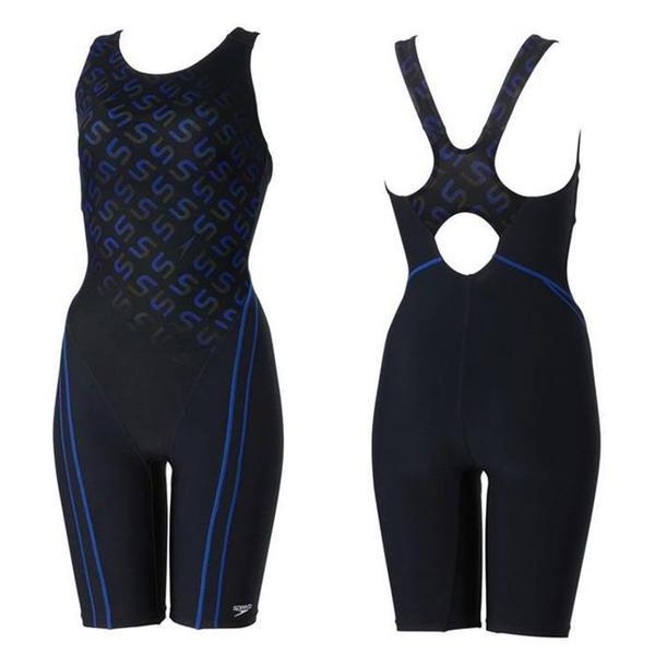 女性練習用スパンデックス全身水着 5分丈 J1640