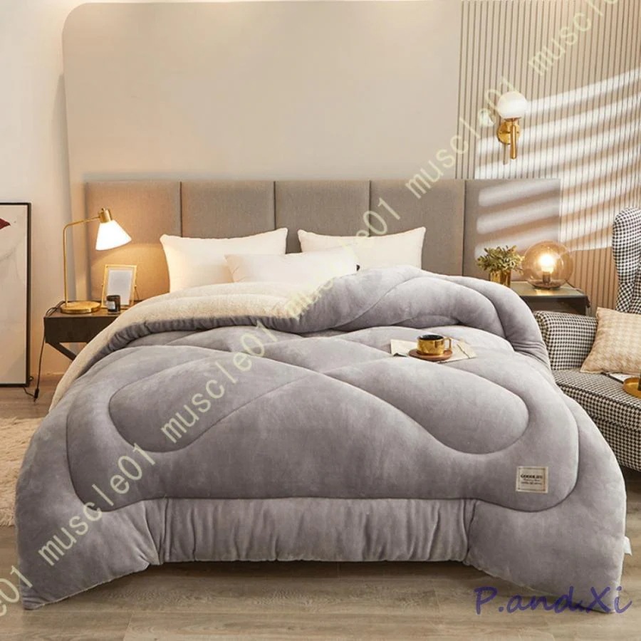 掛け布団 あったか かわいい シングル 布団 セミ ドット フランネル 増量タイプ ボリューム感がたっぷり 暖かい 抗菌 防臭 ダックグレー