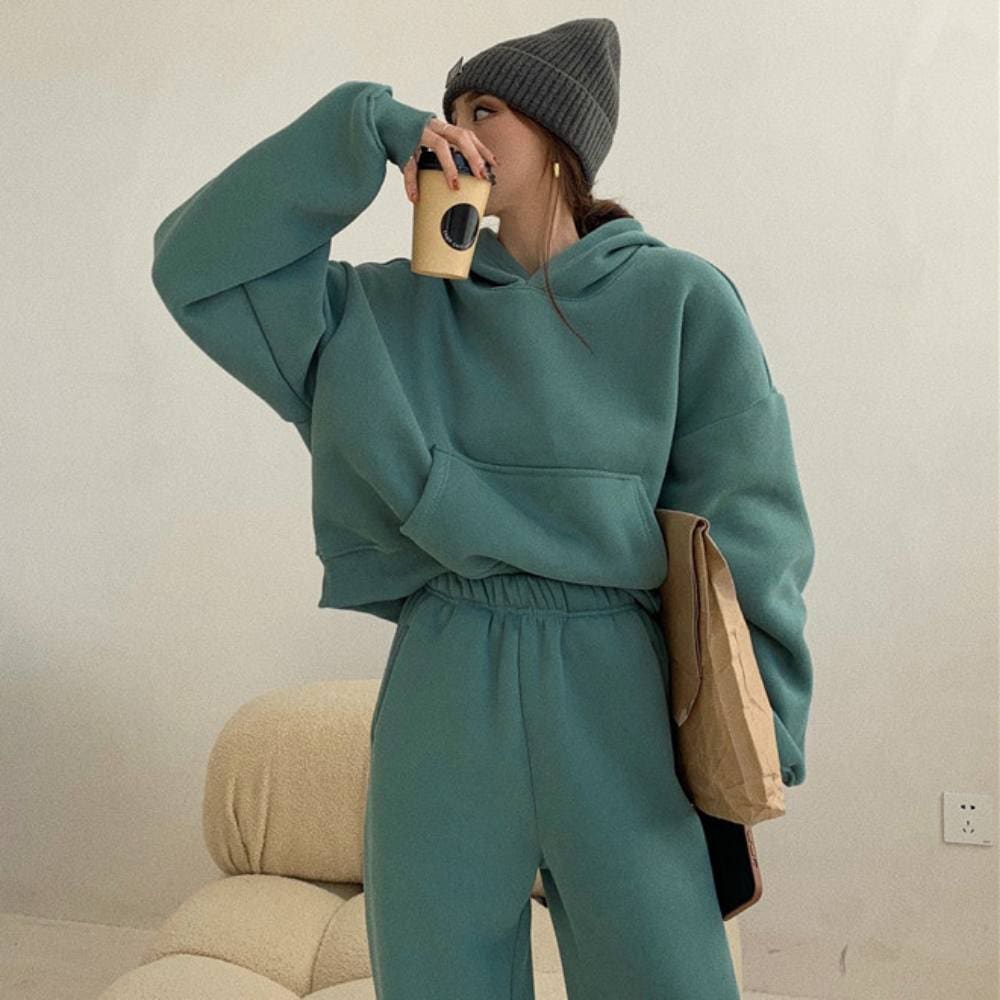 トップス プルオーバー パーカー フーディー 袖あり ボリューム袖 パフスリーブ ドロップショルダー ワイド ポケット リブ 厚手 裏起毛 コットン かわいい 大人可愛い シンプル カジュアル