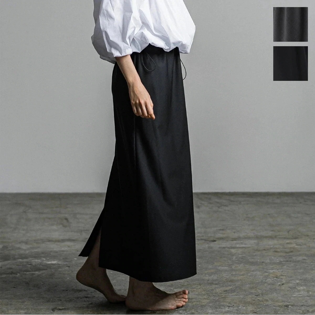 IHATOV イーハトーブ ロングスカート T/W Maxi Skirt IH11-6A-89117 IH11-7P-73315 レディース ウールブレンド I 【ts】