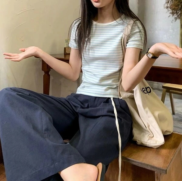 レディース・半袖・カットソー・个性・おしゃれ・Tシャツ・トップス S／M／L 2色