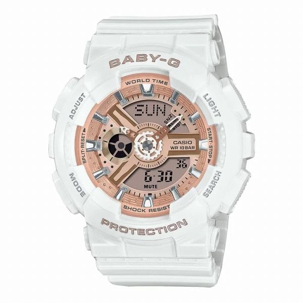 取寄品 正規品 CASIO腕時計 カシオ BABY-G ベイビージー アナデジ表示 アナログ&デジタル 丸形 クオーツ BA-110X-7A1JF レディース腕時計 10,519円