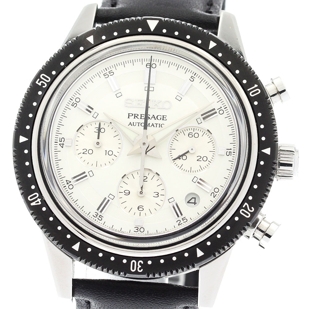セイコー SEIKO SARK015/8R48-00M0 プレサージュ クロノグラフ55周年記念限定モデル 自動巻き メンズ 箱・保証書付き_894566【中古】
