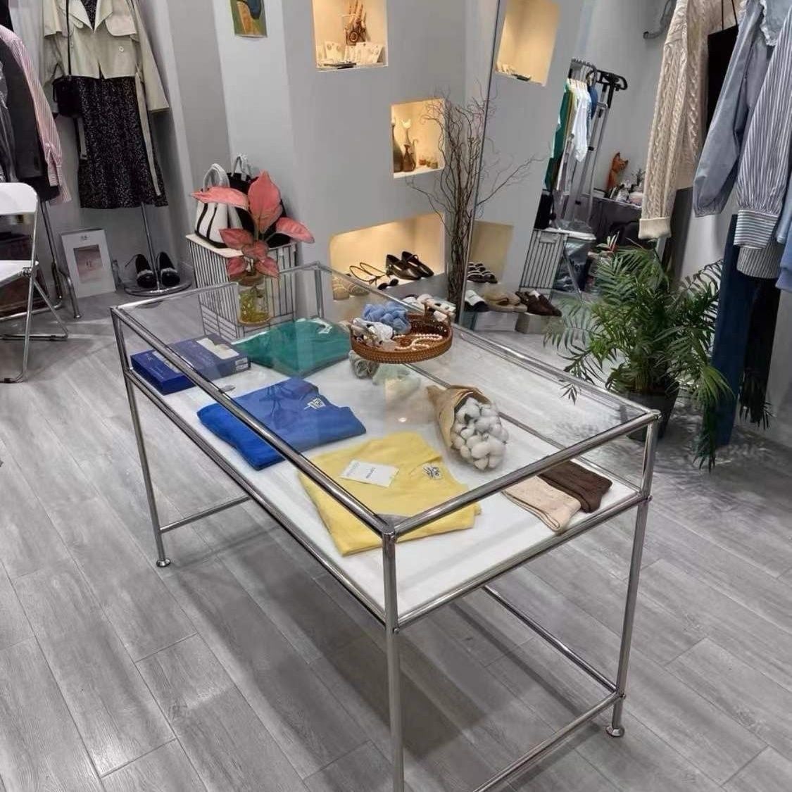 韓国インテリア サイドテーブル 収納 韓国家具 韓国インテリア ディスプレイラック オープンラック スチール ラック シェルフ 収納棚 おしゃれ 収納ラック オープンシェルフ