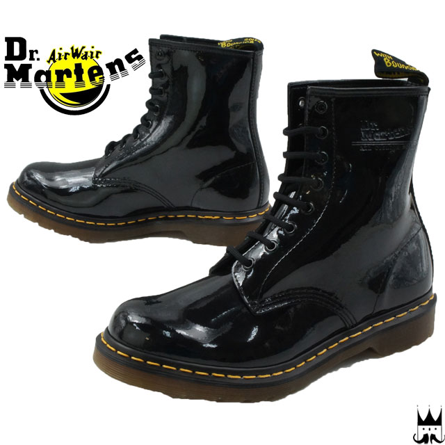 Dr.Martens ドクターマーチン1460W 11821011 メンズ カジュアル ブーツ 8ホールブーツ レースアップ ブラック PATENT LAMPER