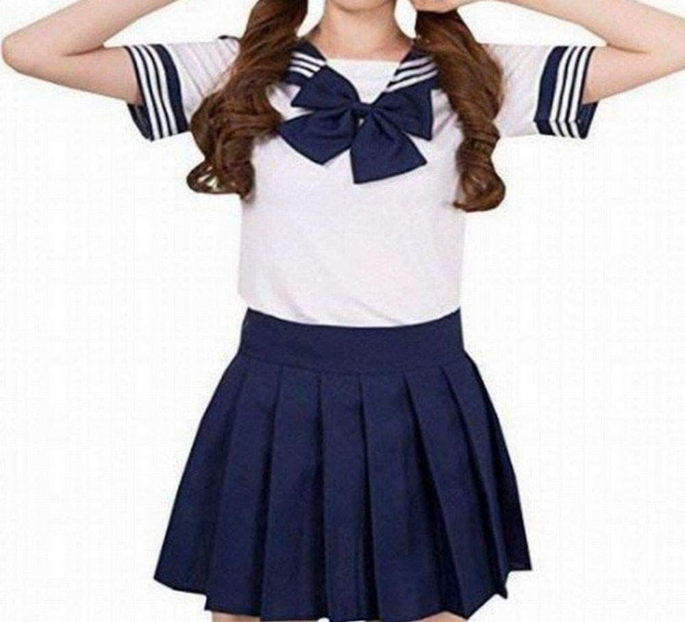 セーラー服半袖上下セット女子高生JK ハロウィンコスチューム衣装余興学生服コスチューム ミニスカ こ