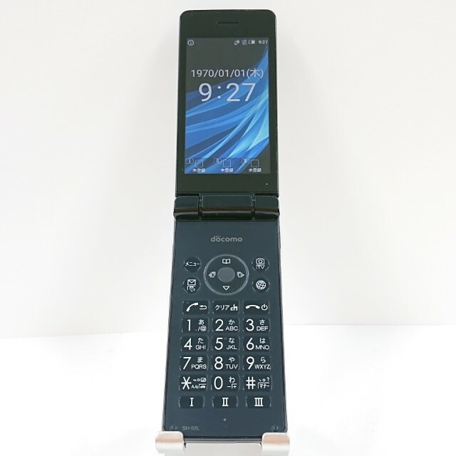 AQUOS ケータイ SH-02L ドコモ ブラック 送料無料 本体 c10840 【中古】