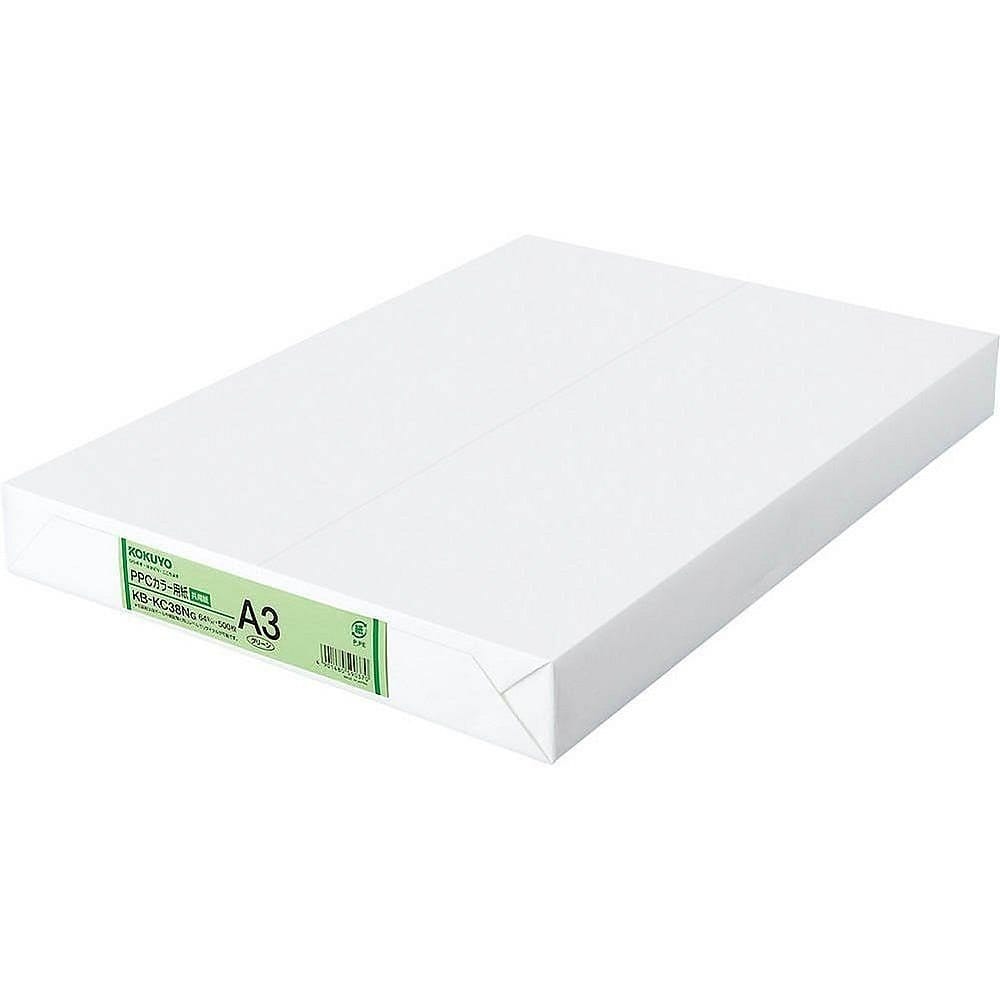 （まとめ買い）PPCカラー用紙 共用紙 A3 500枚 緑 KB-KC38NG [x3]