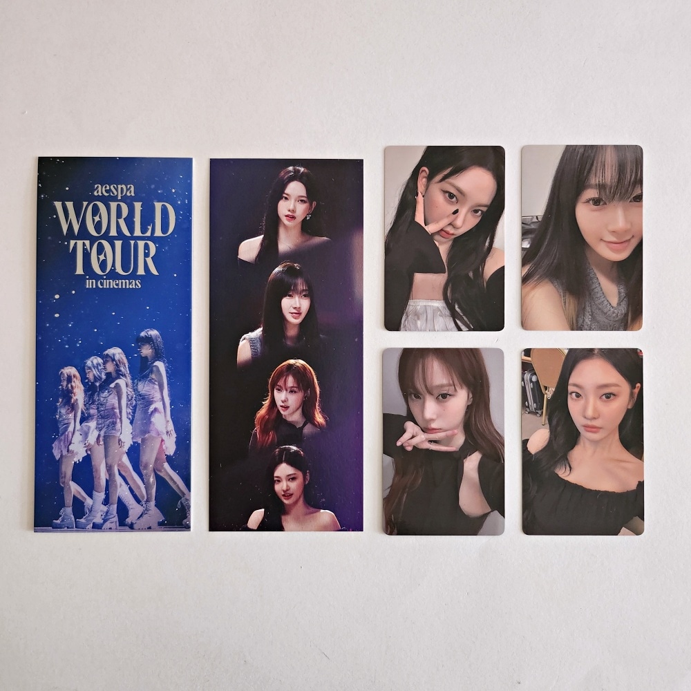AESPA aespa WORLD TOUR in cinemas CGV OFFICIAL EVENT PHOTOCARD TICKET PHOTO CARD FULL SET 公式