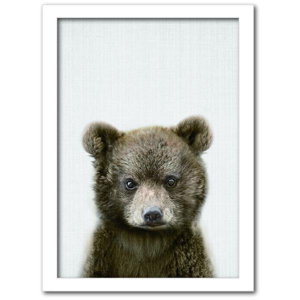 ファブリックパネル アートフレーム 飾り かわいい 動物 壁掛け ウォールデコレーション くま クマ 熊 Animal Children series Bear A3サイズ 317x440mm
