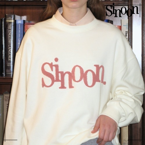 SINOON トレーナー BOUCLE LOGO SWEATSHIRT (IVORY)