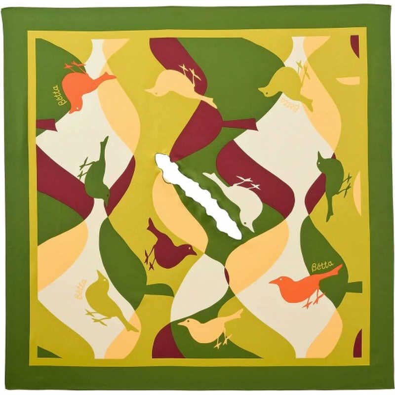 ズームティー　Betta 授乳スカーフモダンバード グリーン