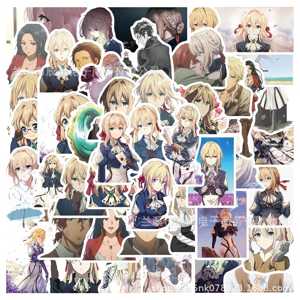 アニメスミレガーデンステッカー50枚スーツケースノートパソコン携帯コップ落書き防水ステッカー