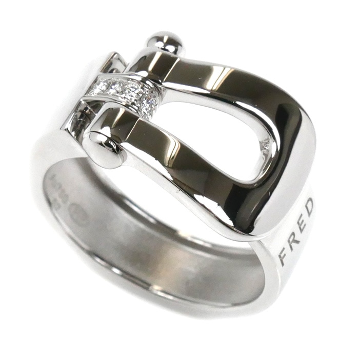 FRED フレッド K18WG ホワイトゴールド フォース10 ラージ ダイヤ リング・指輪 4B0358 16.5号 57 9.1g ユニセックス 中古