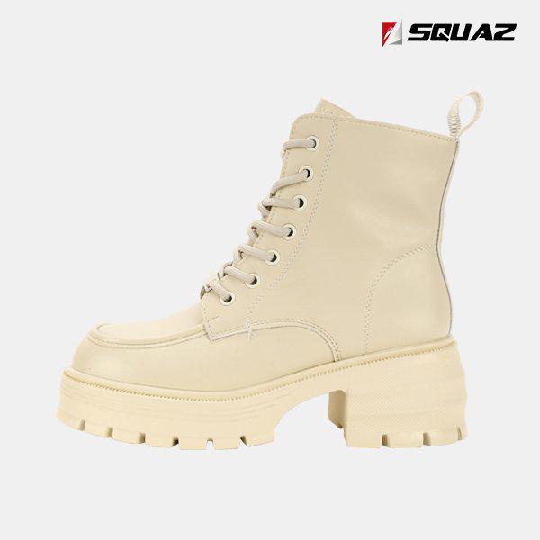 女性ユニークアンクルブーツ 6cm 太ヒール ワーク ミドルブーツ SSS717