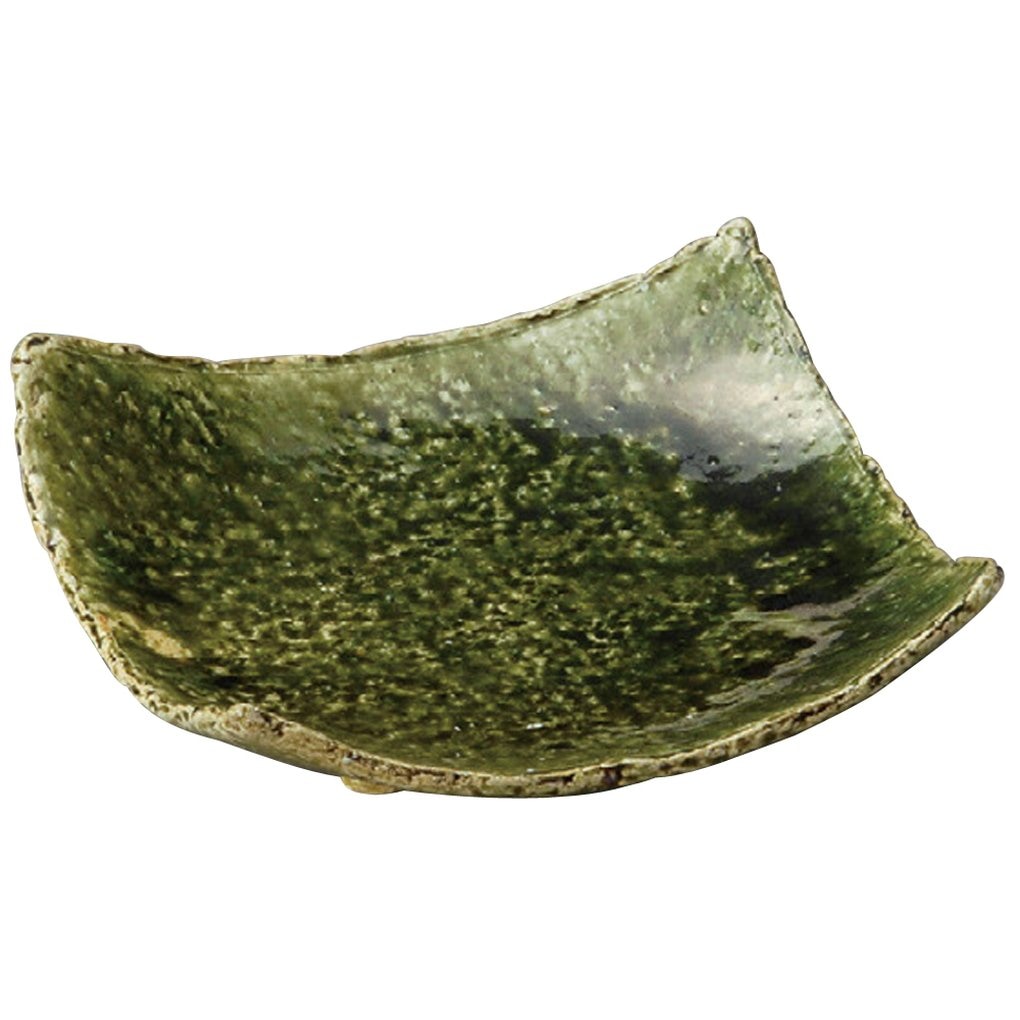 山下工芸(Yamasita craft) 総織部 ちぎり四角盛込皿 26×26×7.5cm 21401-378