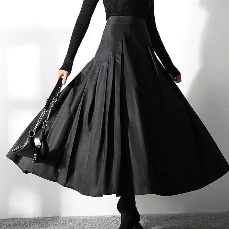 スカート レディース フレアスカート S M L XL 韓国 ロング丈 光沢感 大人可愛い きれいめ シンプル カジュアル 上品 お洒落 レトロ 大人女子 こなれ感 キュート ガーリー ルーズ クール