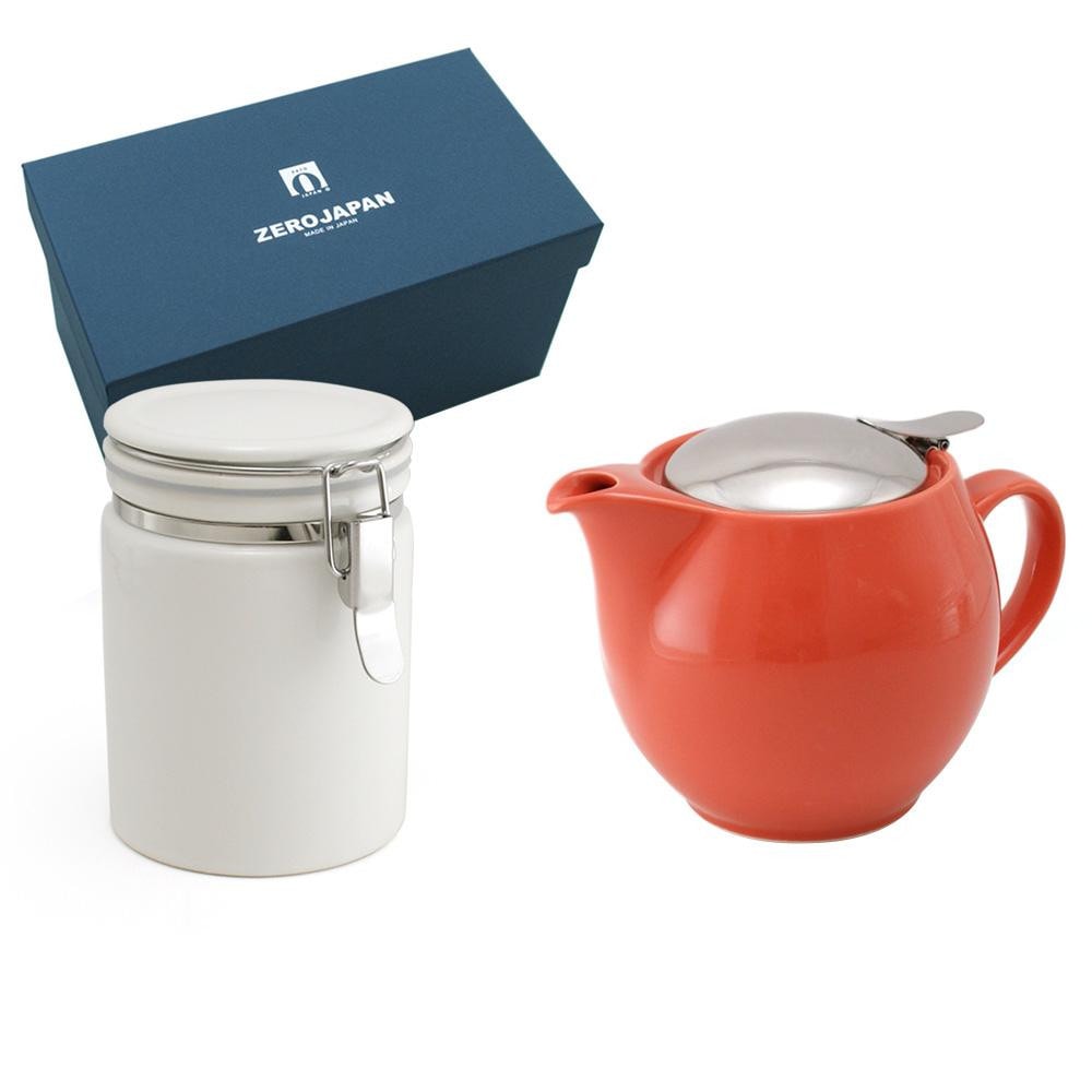ZERO JAPAN ユニバーサルティーポット3人用+ティーキャニスター ZG-005 CA・キャロット