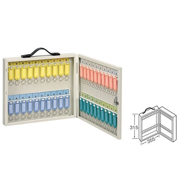 ワールドキーボックス/鍵収納箱 [携帯/壁掛け兼用型/40本掛用] スチール製 水上金属 K-40