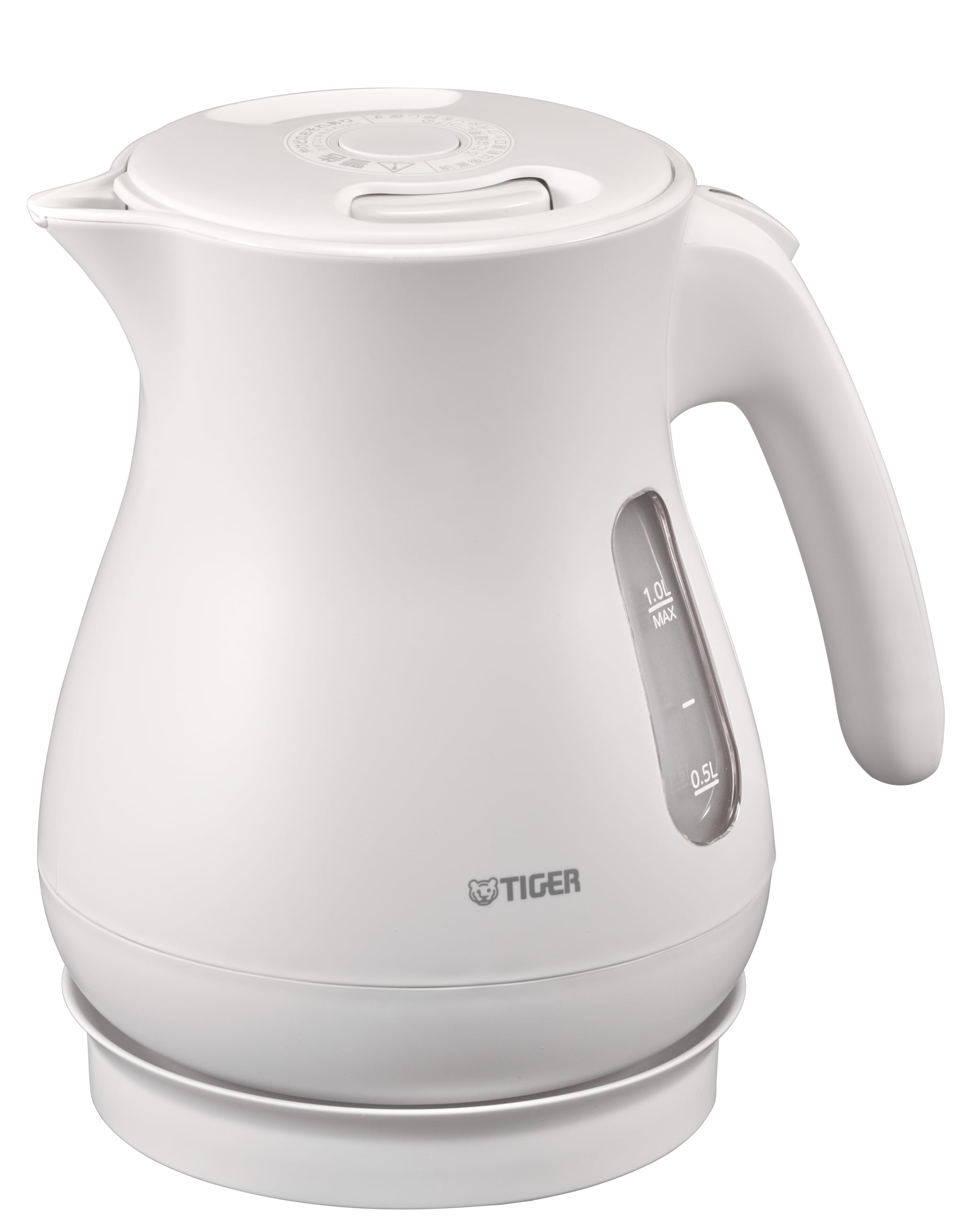 【WEB限定】タイガー魔法瓶(TIGER) 電気ケトル 湯沸かし 1.0L 転倒お湯漏れ防止 カラ炊き防止 省スチーム設計 マットホワイト PCL-N100WM