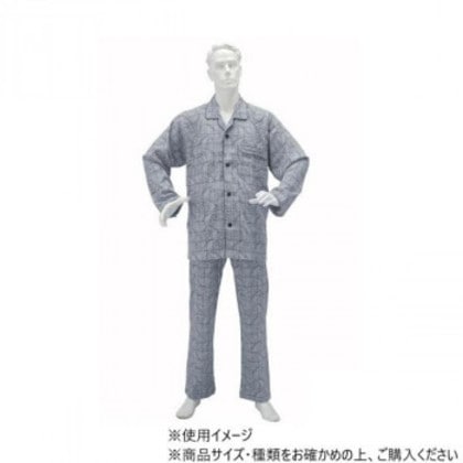 神戸生絲 紳士楽らくパジャマ柄(通年用・スムース)LL No.805 グレー ペーズリー柄