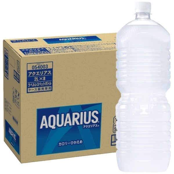 アクエリアス ラベルレス 2000ml 16本 （8本×2ケース）