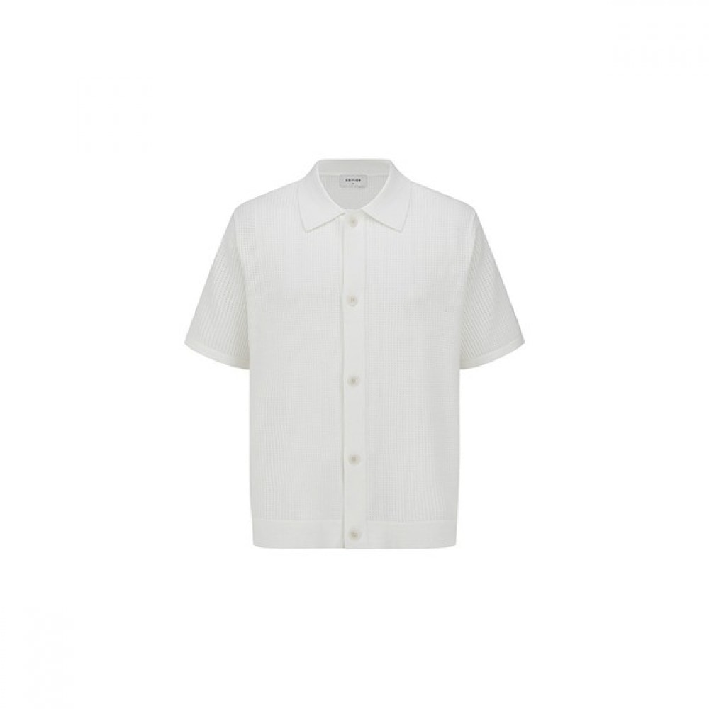 [エディション] メンズ) ティッシュショートスリーブカーディガン_NEE2EC1913WT