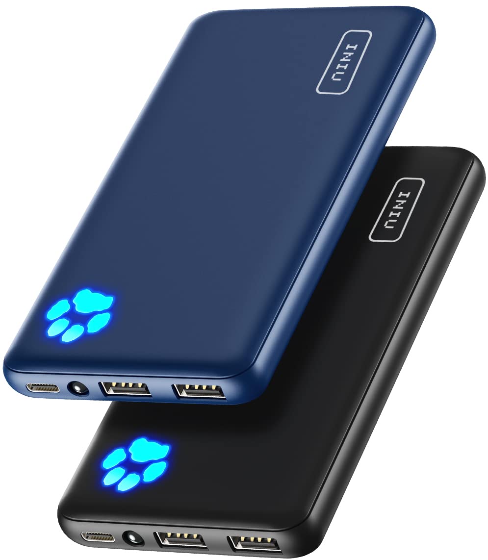 2個セット INIU Power Bank B41 (10000mAh モバイルバッテリー) 大容量 軽量 小型 3台同時充電【USB-C 入出力×1