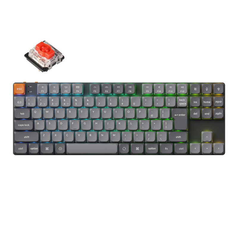 キークロン　キーボード K1 Max RGBライト(赤軸) ［有線・ワイヤレス / Bluetooth・USB］　K1M-H1V-JIS
