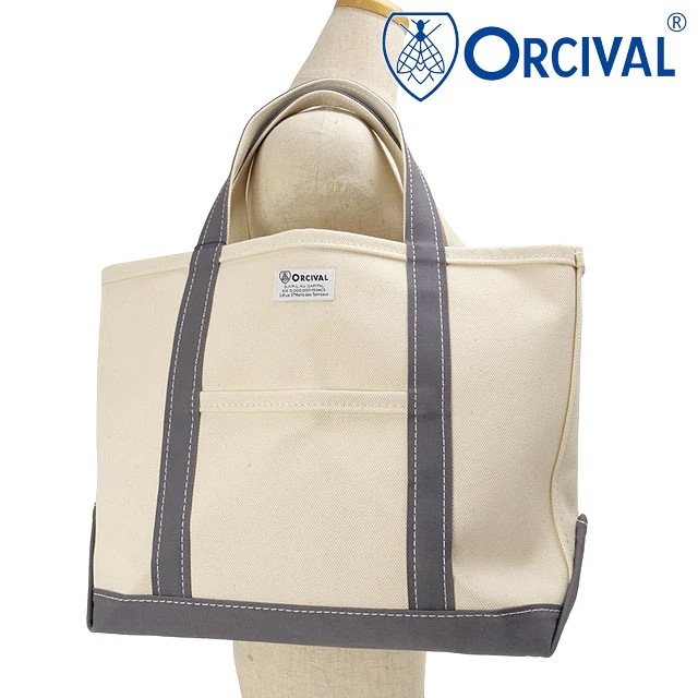 トートバッグ ミディアム [OR-H0284-KWC] メンズ・レディース 鞄 キャンバス 中サイズ 帆布 ECRU/IRON-GREY 正規取扱店