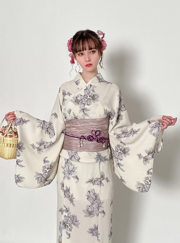 浴衣女子浴衣二部式分体速乾しわ取り花見撮影全く新しい着やすい浴衣