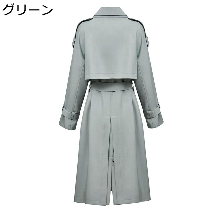 トレンチコート レディース アウター スプリングコート ロングコート 長袖 カジュアル 女性 通勤 春 秋 カーディガン きれいめ かわいい aライン 着痩せ 20代 30代 40代 ベルト付き
