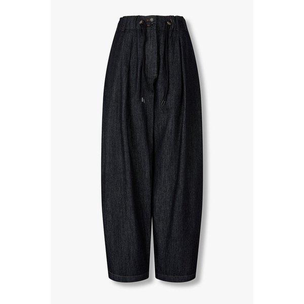 [再注文] ドローストリング ワイド デニム パンツ 9105362171158