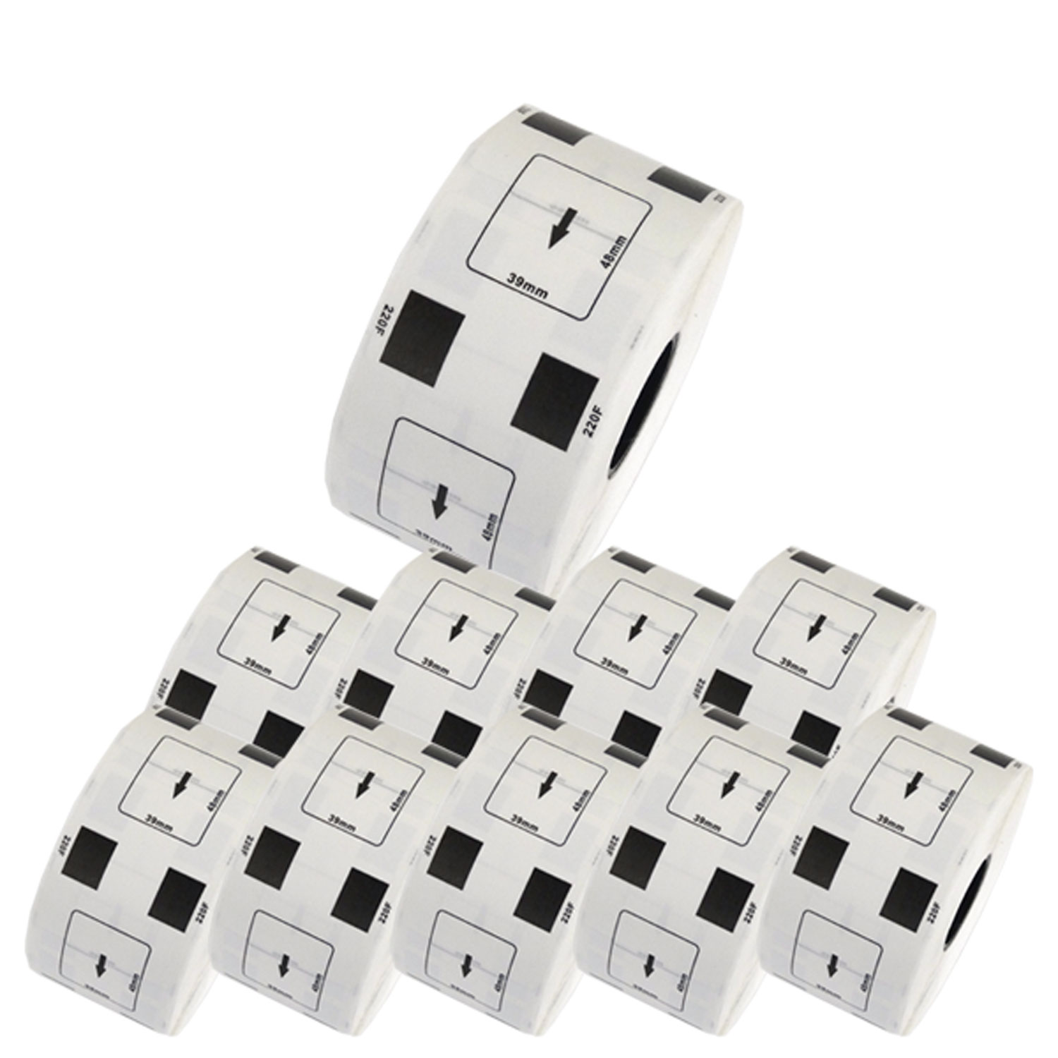 マックス用 感熱紙ラベル ダイカットラベル ELP-L3948N-20 互換品 宛名ラベル 白 39mm×48mm 620枚入り 10個セット
