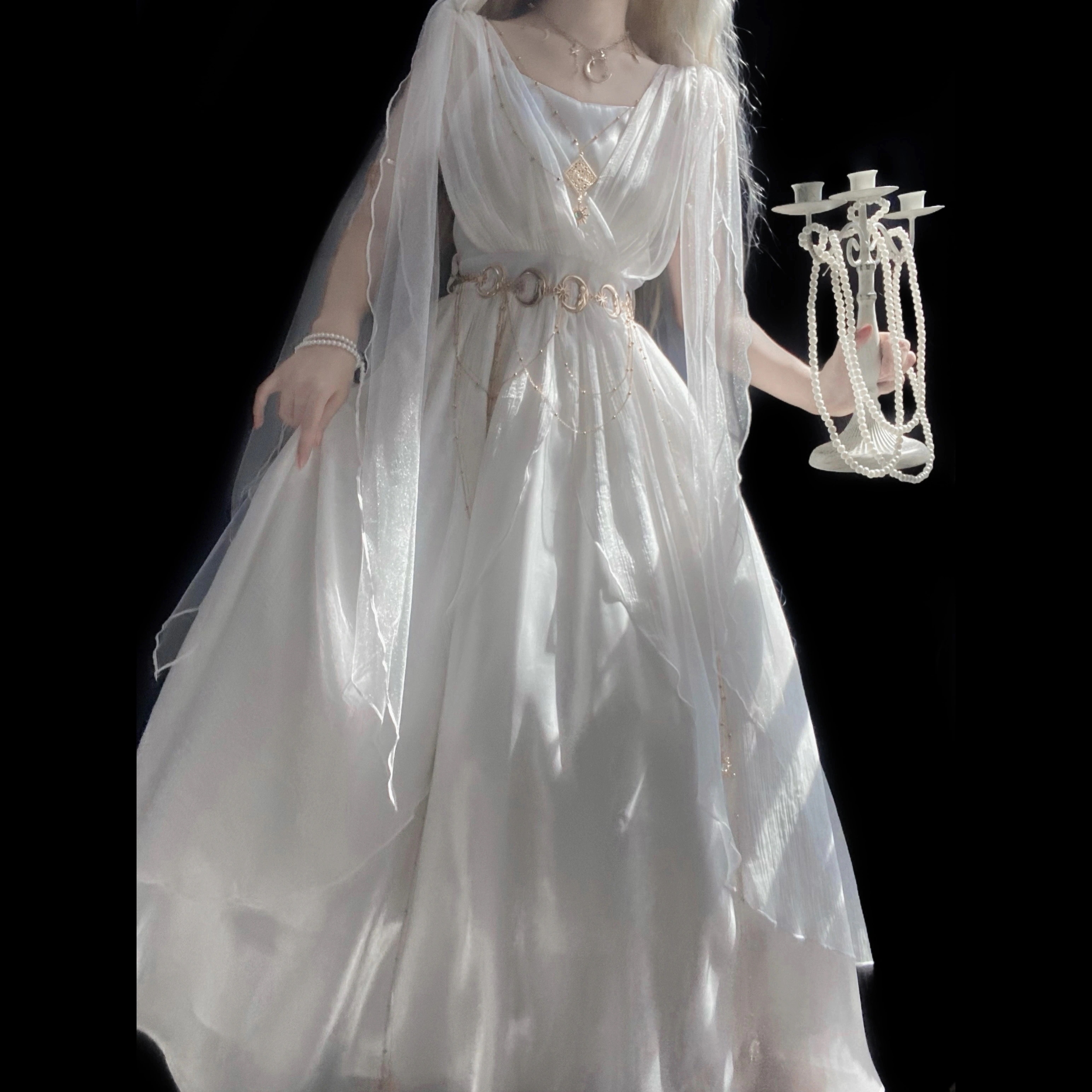 送 料 無 料正規品神託lolitaギリシャ神女大スカートワンピースアンドロメダスカート仙気