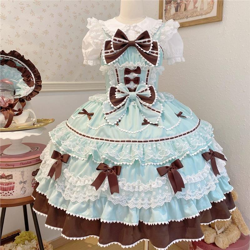 【ni-i-ight】~ 白糖少女デザイン秋Lolita洋服かわいいjskストラップワンピース秋