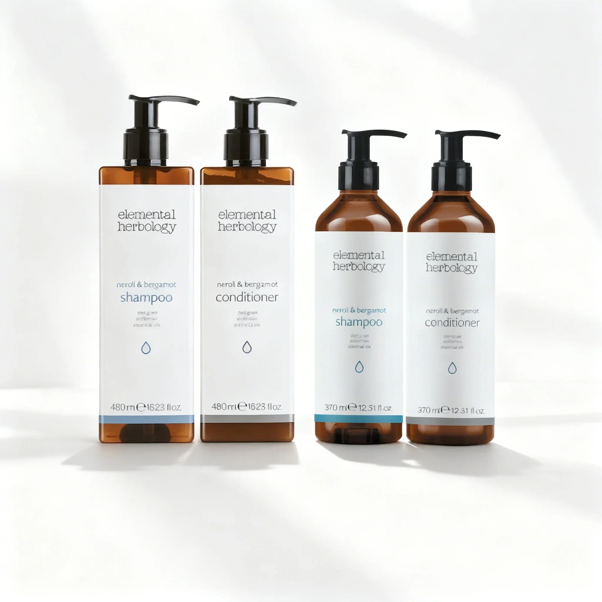 elemental herbology(特別贈呈期間+370ml+370ml)エレメンタルハーブオロジー ネロリ アンド ベルガモット ヘアケア 2種 セット 480ml+480ml