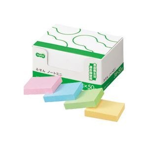 （まとめ）TANOSEE ふせん ノートミニ 38x50mm 4色 1パック（20冊） [x5]