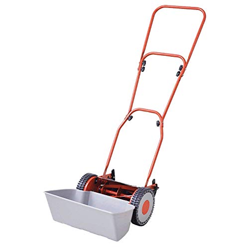 色：1)レッド [山善] 手動芝刈機 刈込幅200mm 刈込高さ5段階調節 高さ2段階調整 5枚刃リ