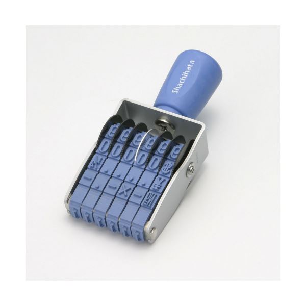 シヤチハタ回転ゴム印 エルゴグリップ 欧文6連 1号 明朝体 CF-61M 1個