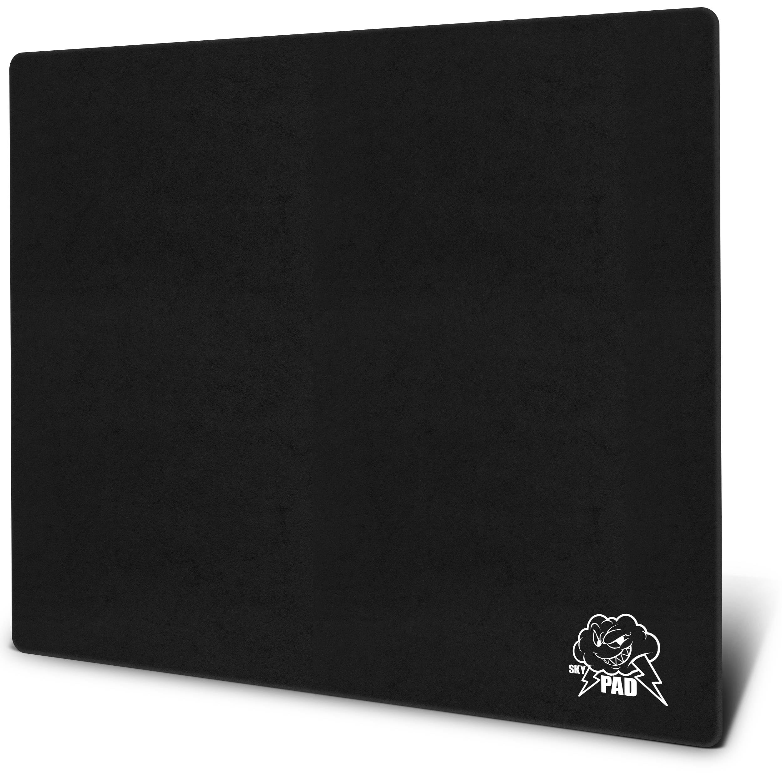 SkyPAD Glass 3.0 XL ゲーミング マウスパッド クラウド ロゴ付き プロフェッショナル大型マウスマット 400 x 500 mm 黒 精度と速度が向上した特殊なガラス表面