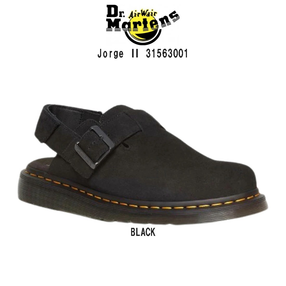 Dr.Martens シューズ サンダル ミュール スリングバック ブラック 黒 革靴 レディース メンズ Jorge 31563001