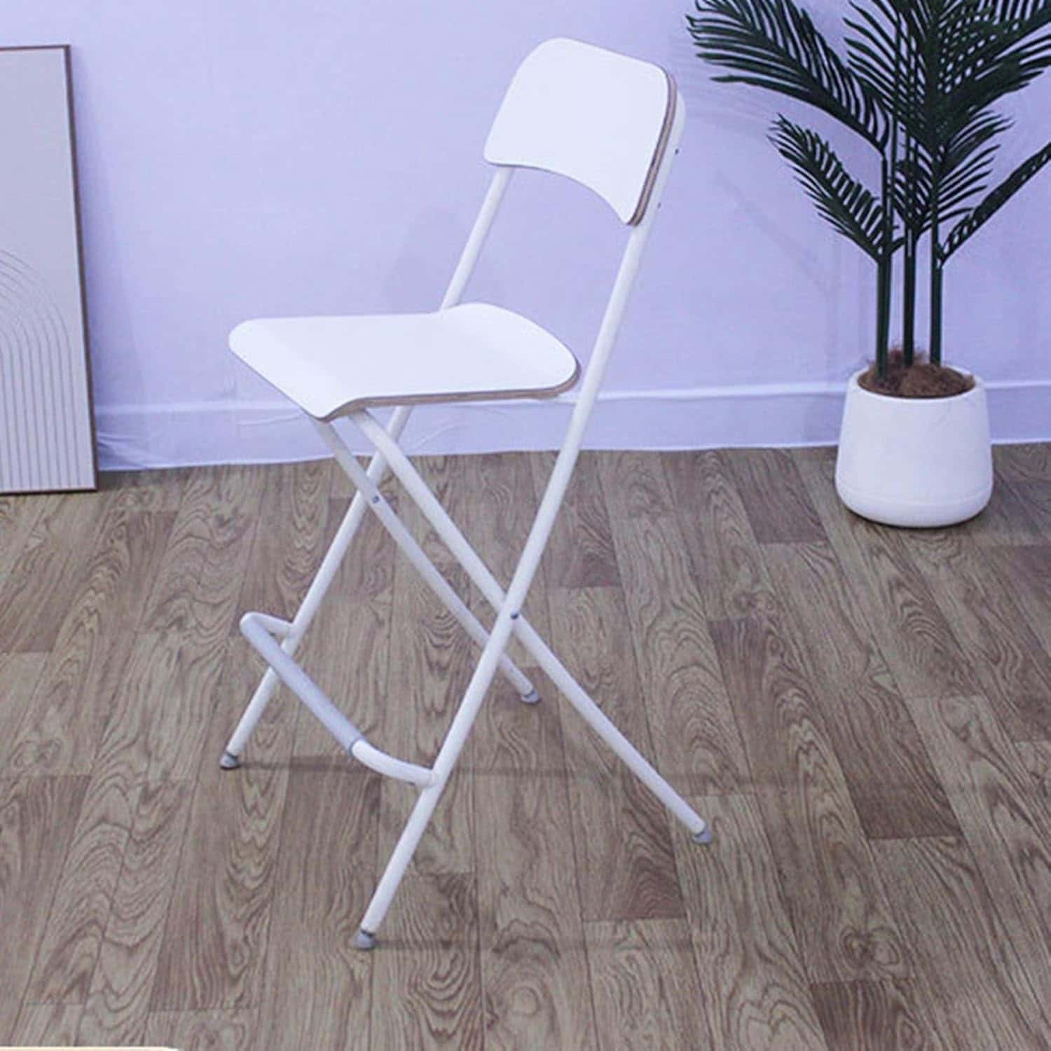 折りたたみカウンターチェア 背付ハイスツール デザインスツール 食卓・バー用 増設椅子 座高さ72cm リビング・ダイニング・カフェ用 安定・丈夫 簡易椅子 組立不要