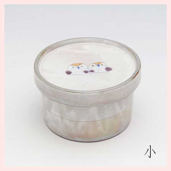 （３Ｐセット）瀬戸焼（陶器）　便利な器　福丸　丸蓋物／小