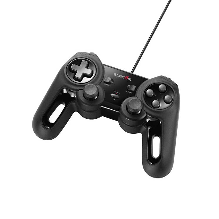 USBゲームパッド 13ボタン Xinput 振動 連射 高耐久 ブラック