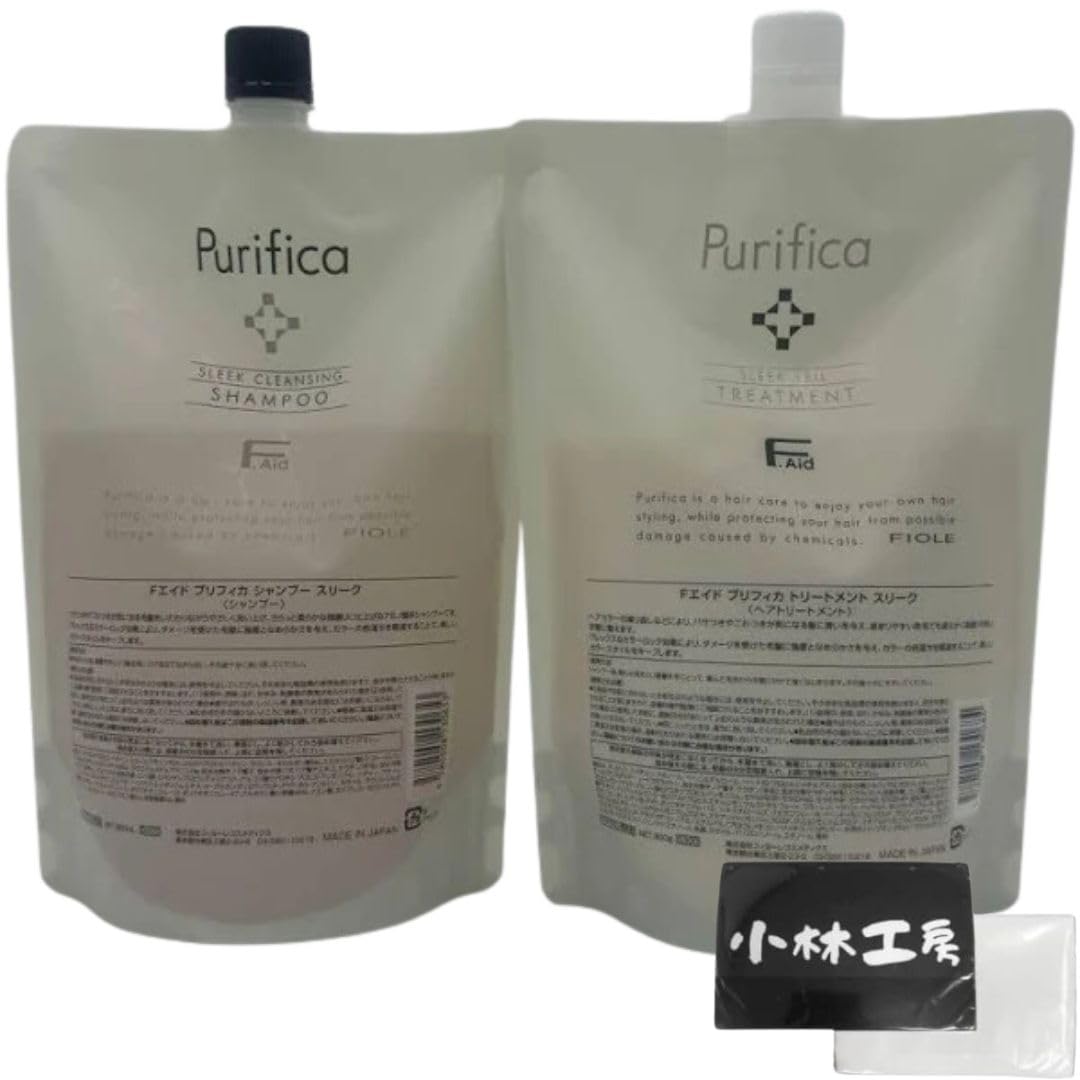 Fエイド プリフィカ F. Aid Purifica シャンプー スリーク 800ml & トリートメント800g ポケットティッシュセット