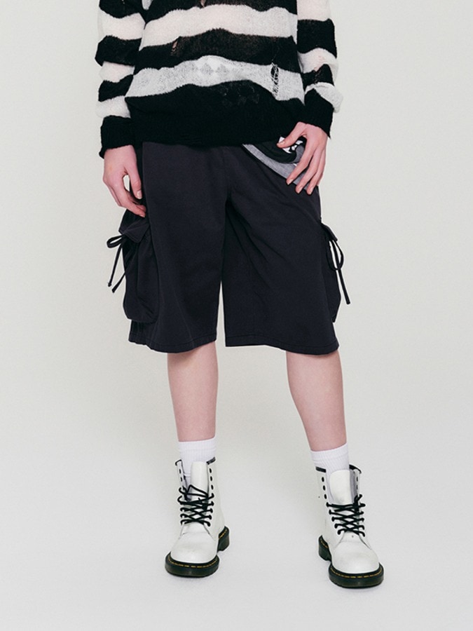 CARGO BERMUDA COTTON PANTS [NAVY]