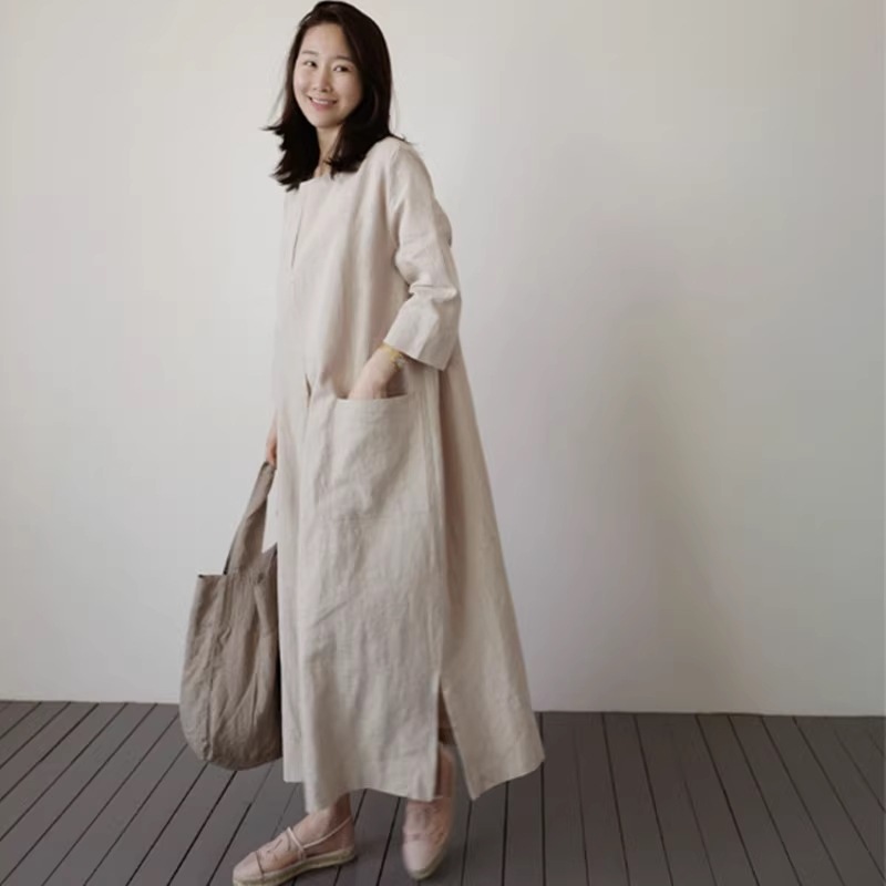 ワンピース フレアワンピース 膝下 ミモレ ミモレ丈 ロング ロング丈 袖あり 7分袖 七分袖 ラウンドネック フレア セミフレア ワイド Aライン かわいい 大人可愛い きれいめ シンプル